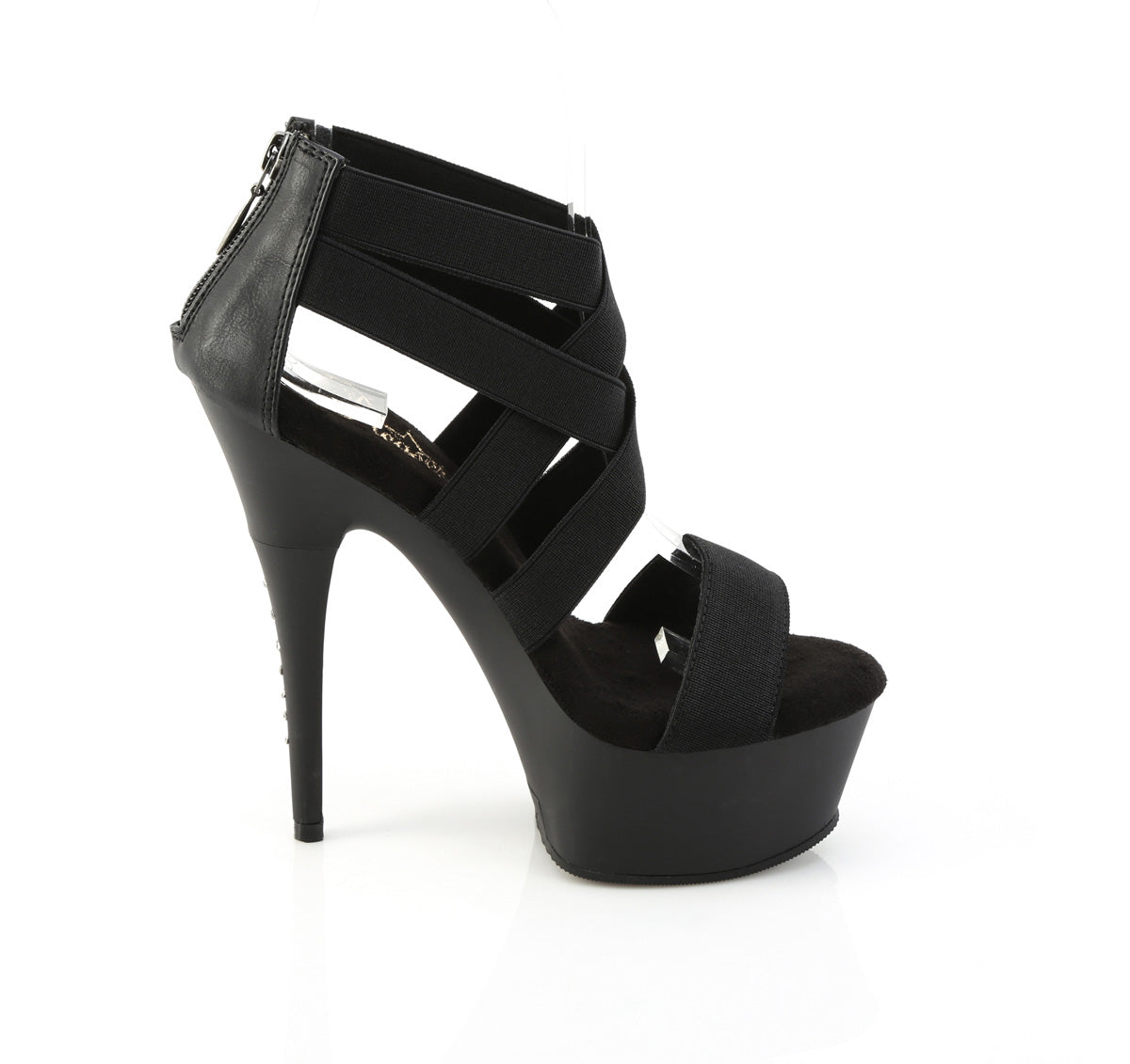 CAPTIVA-669 6" Heel, 1 3/4" PF Criss Cross Sandal w/ RS on Heel