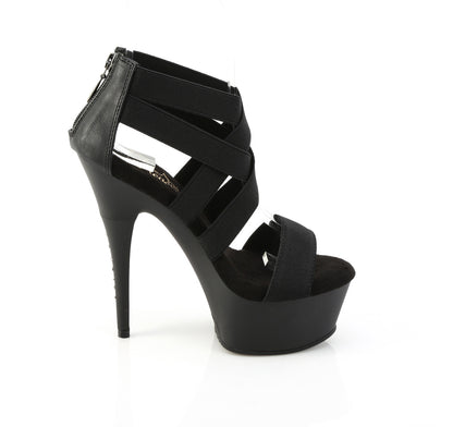 CAPTIVA-669 6" Heel, 1 3/4" PF Criss Cross Sandal w/ RS on Heel