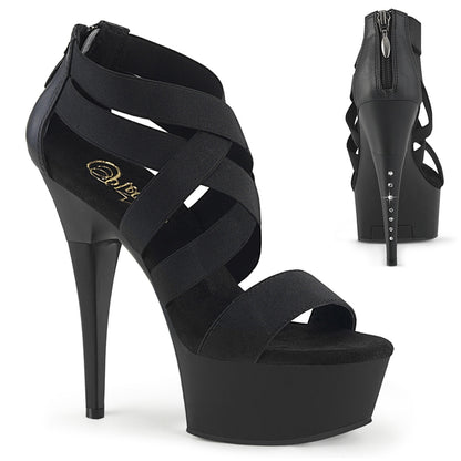 CAPTIVA-669 6" Heel, 1 3/4" PF Criss Cross Sandal w/ RS on Heel