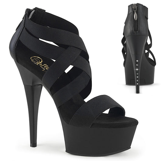 CAPTIVA-669 6" Heel, 1 3/4" PF Criss Cross Sandal w/ RS on Heel