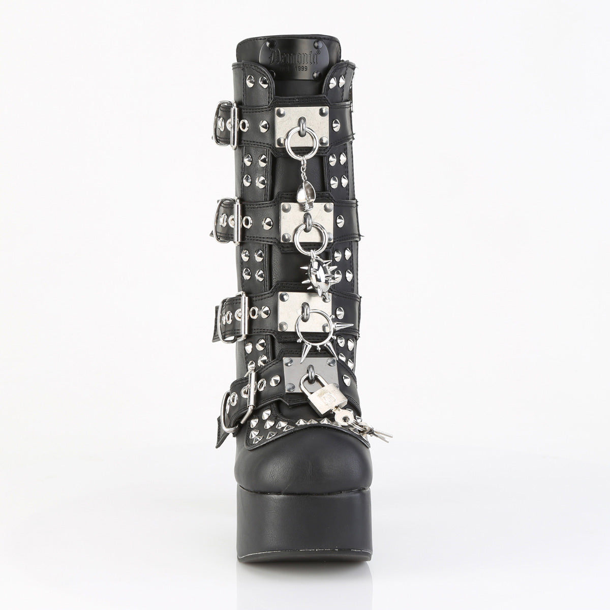 CHARADE-118 4 1/2" Heel, 2" PF Lace-Up Front Ankle Boot, Inside Zip