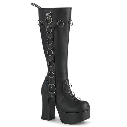 CHARADE-211 4 1/2" Heel, 2" PF Knee High Boot, Inside Zip