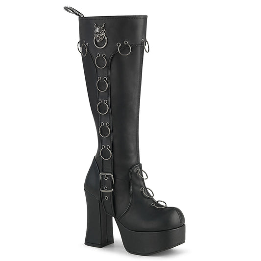 CHARADE-211 4 1/2" Heel, 2" PF Knee High Boot, Inside Zip