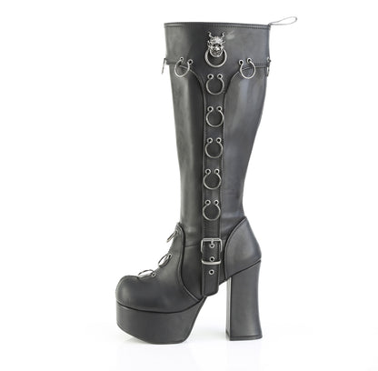 CHARADE-211 4 1/2" Heel, 2" PF Knee High Boot, Inside Zip