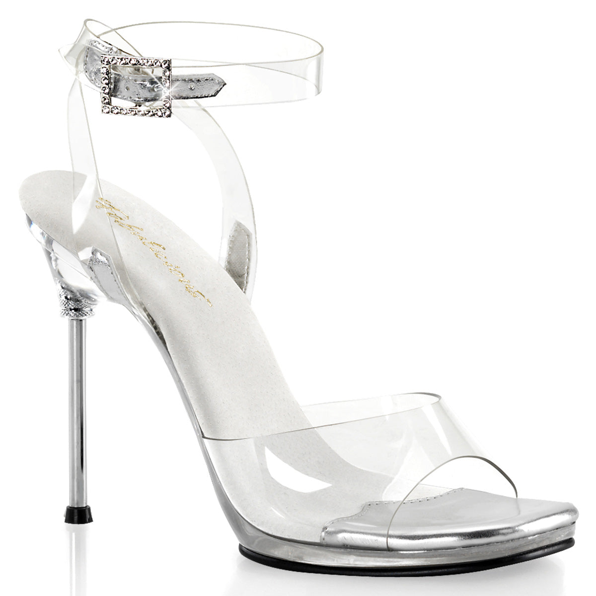 CHIC-06 **4 1/2" Heel, 1/4" PF Wrap Around Ankle Strap Sandal