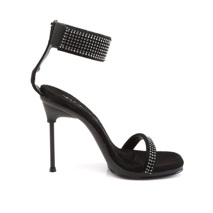 CHIC-40 4 1/2" Heel, 1/4" PF Ankle Strap Sandal w/RS, Back Zip