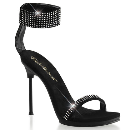 CHIC-40 4 1/2" Heel, 1/4" PF Ankle Strap Sandal w/RS, Back Zip