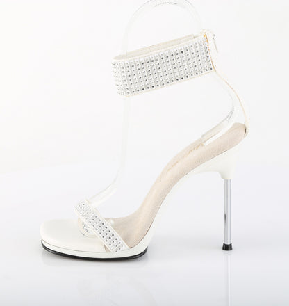 CHIC-40 4 1/2" Heel, 1/4" PF Ankle Strap Sandal w/RS, Back Zip
