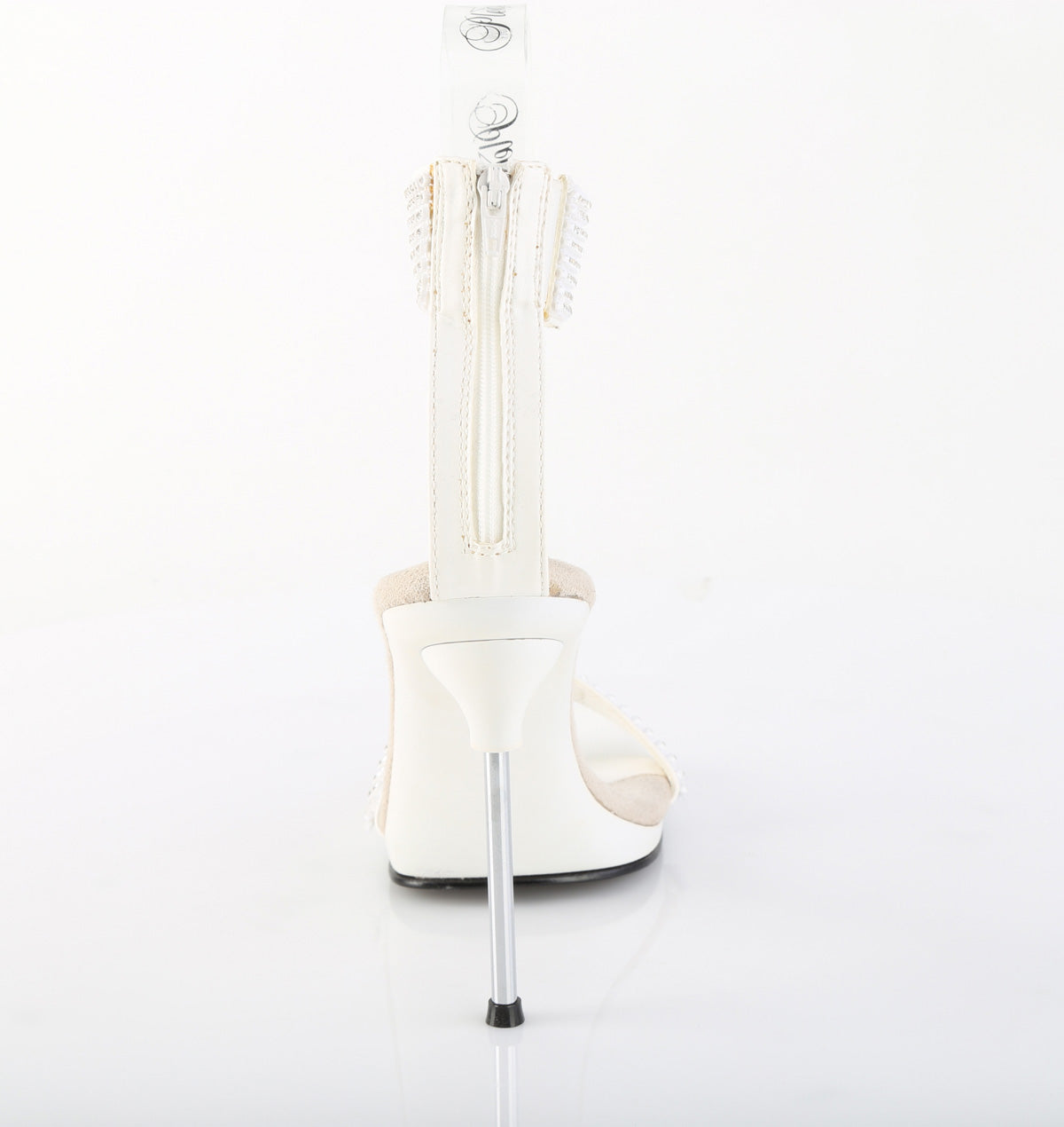 CHIC-40 4 1/2" Heel, 1/4" PF Ankle Strap Sandal w/RS, Back Zip