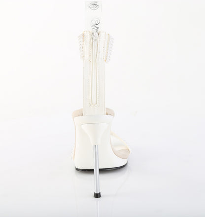 CHIC-40 4 1/2" Heel, 1/4" PF Ankle Strap Sandal w/RS, Back Zip