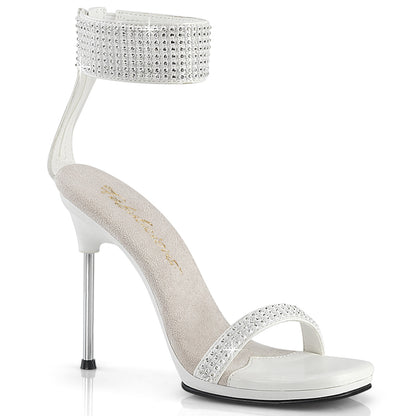 CHIC-40 4 1/2" Heel, 1/4" PF Ankle Strap Sandal w/RS, Back Zip
