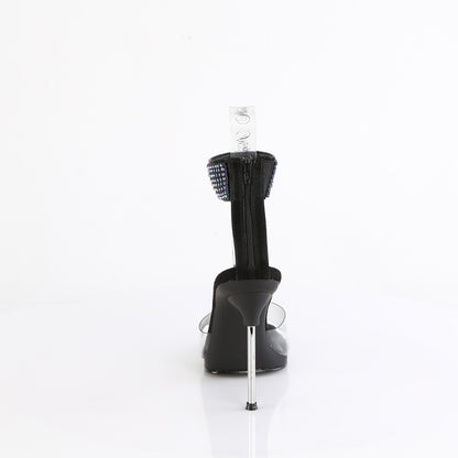 CHIC-42 4 1/2" Heel, 1/4" PF Ankle Strap Sandal w/RS, Back Zip