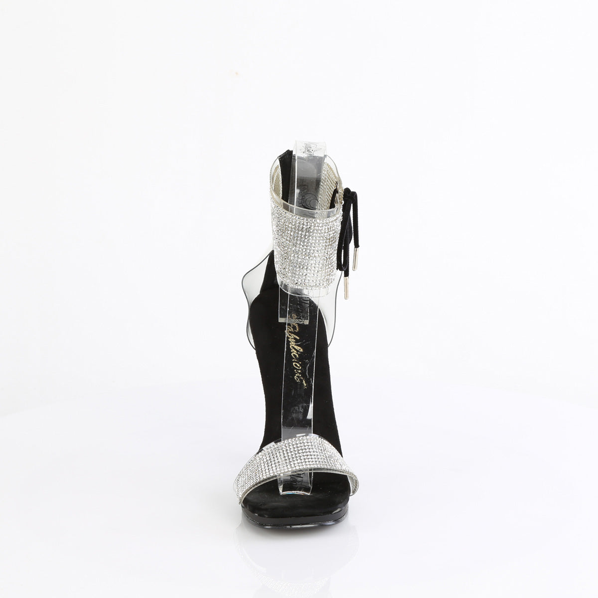 CHIC-47 4 1/2" Heel, 1/4" PF Ankle Cuff Sandal w/RS, Back Zip
