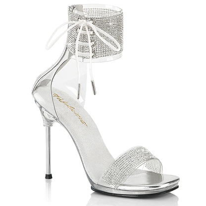 CHIC-47 4 1/2" Heel, 1/4" PF Ankle Cuff Sandal w/RS, Back Zip