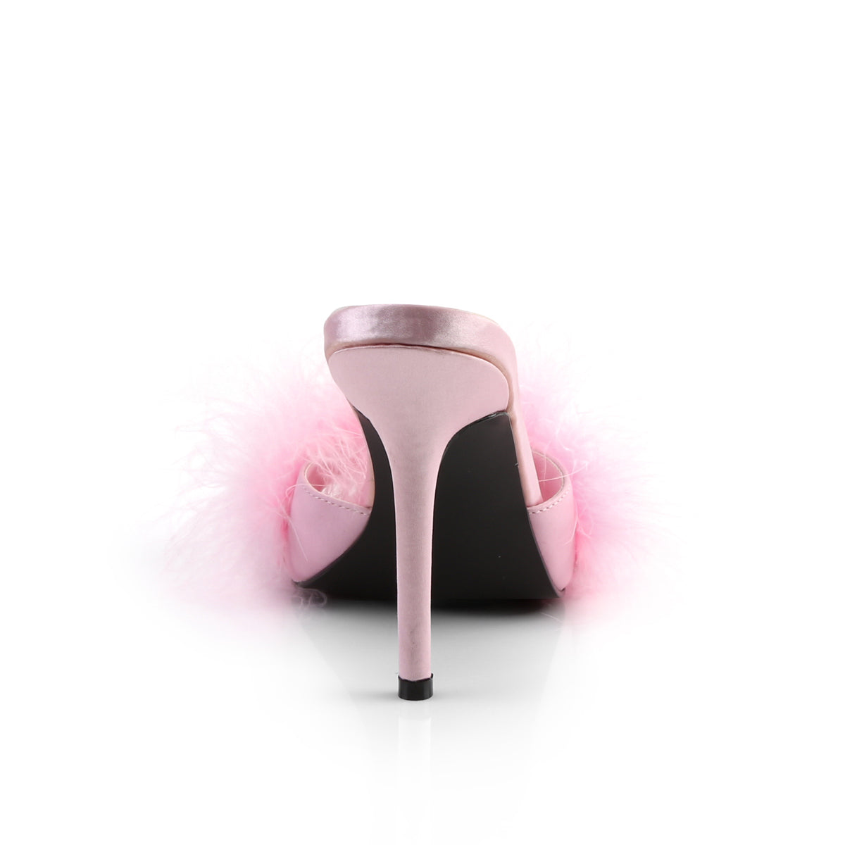 CLASSIQUE-01F 4" Heel Marabou Fur Slipper