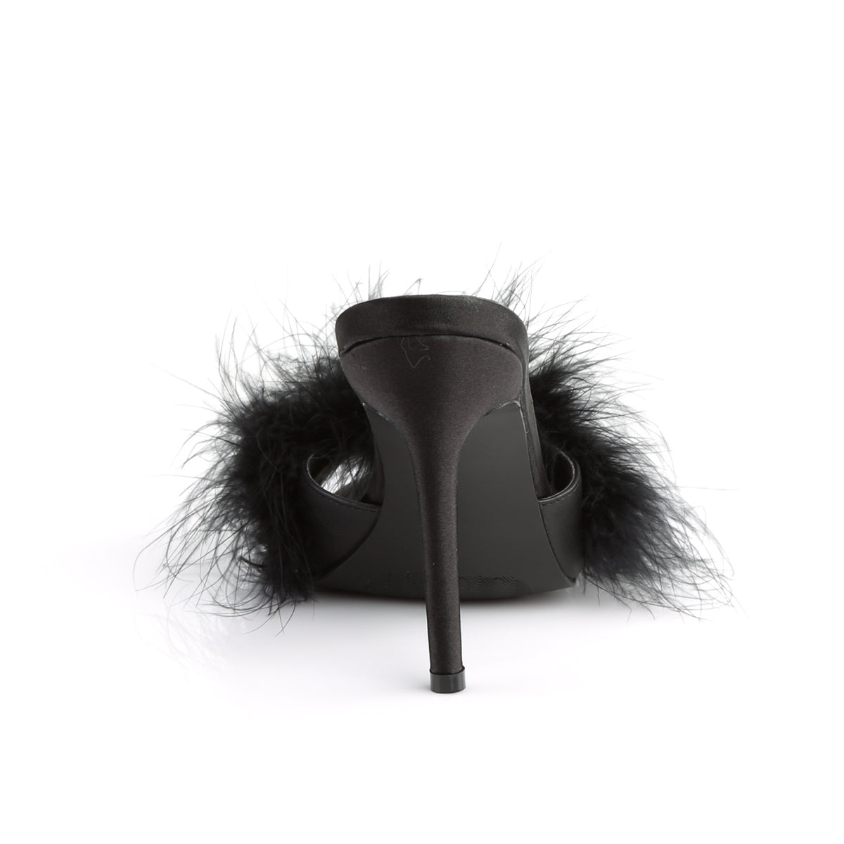 CLASSIQUE-01F 4" Heel Marabou Fur Slipper