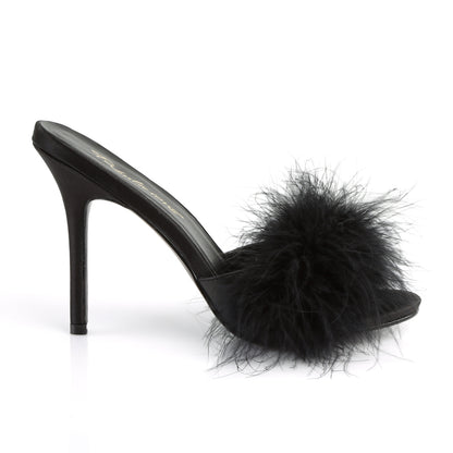 CLASSIQUE-01F 4" Heel Marabou Fur Slipper