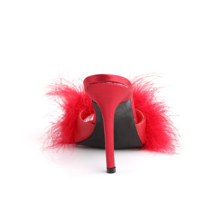CLASSIQUE-01F 4" Heel Marabou Fur Slipper