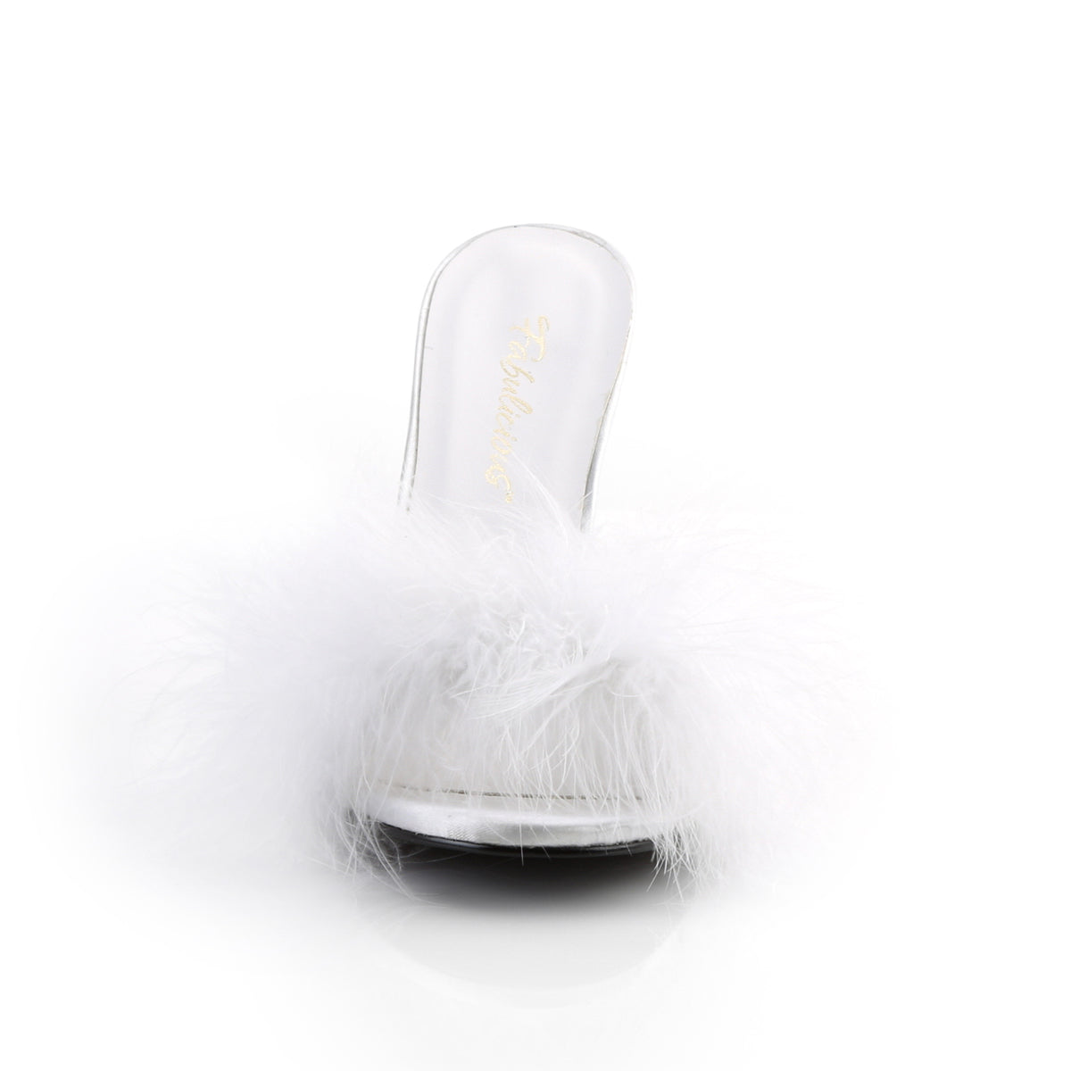 CLASSIQUE-01F 4" Heel Marabou Fur Slipper