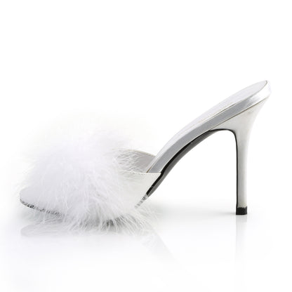CLASSIQUE-01F 4" Heel Marabou Fur Slipper