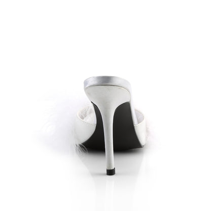 CLASSIQUE-01F 4" Heel Marabou Fur Slipper
