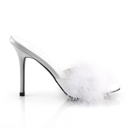 CLASSIQUE-01F 4" Heel Marabou Fur Slipper