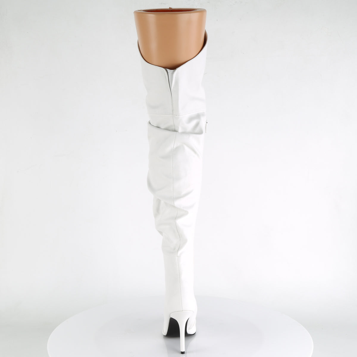 CLASSIQUE-3011 *4" Heel Thigh High Pointed Boot w/PU Fur Lining, Side Zip