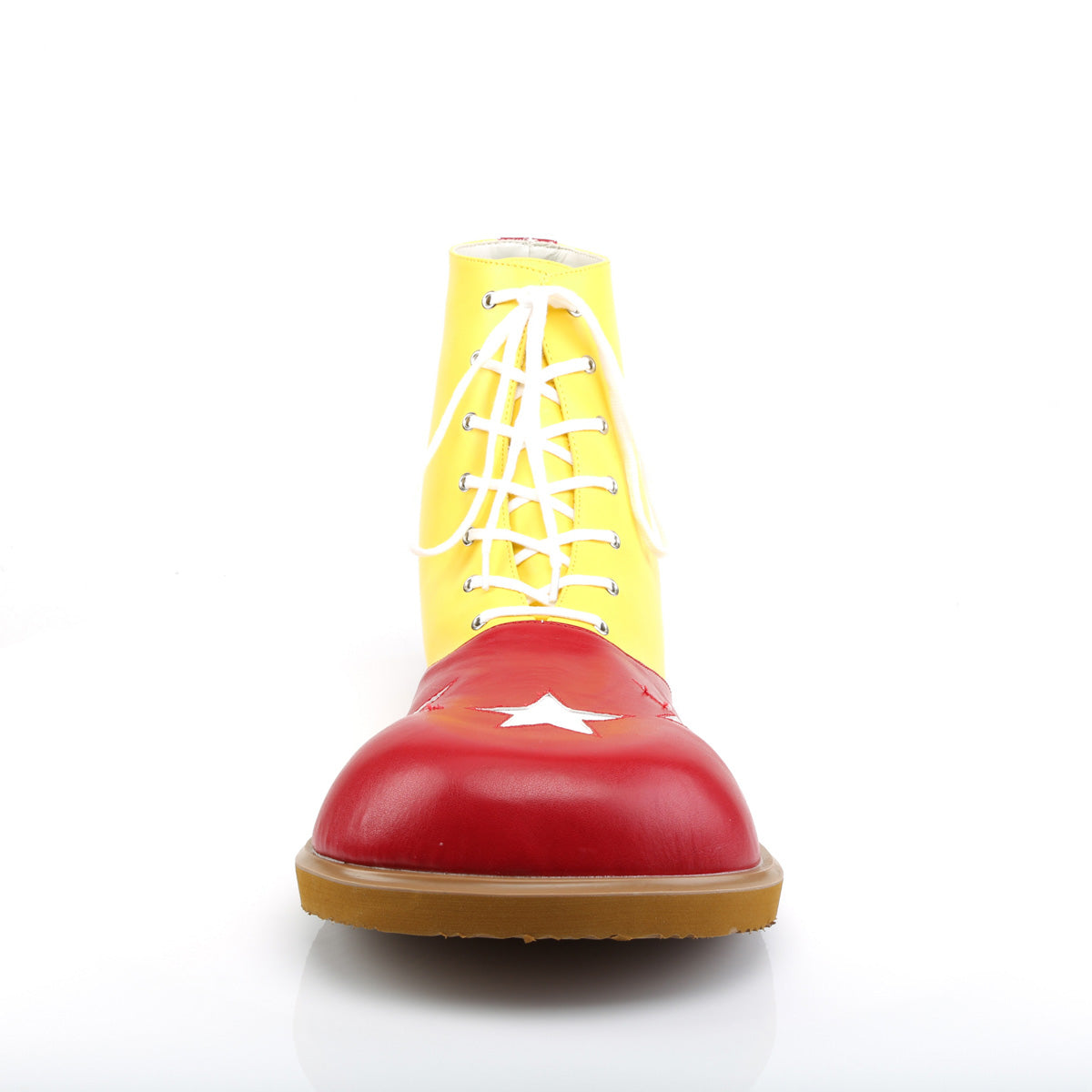 CLOWN-02 Adult Blk-Wht Pu W/Red Stars Clown Shoe