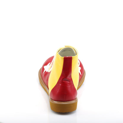 CLOWN-02 Adult Blk-Wht Pu W/Red Stars Clown Shoe