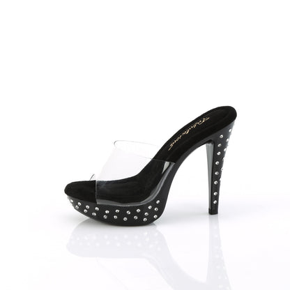 COCKTAIL-501SDT 5" Heel, 1" Rhinestone Studded PF Slide