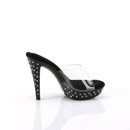 COCKTAIL-501SDT 5" Heel, 1" Rhinestone Studded PF Slide