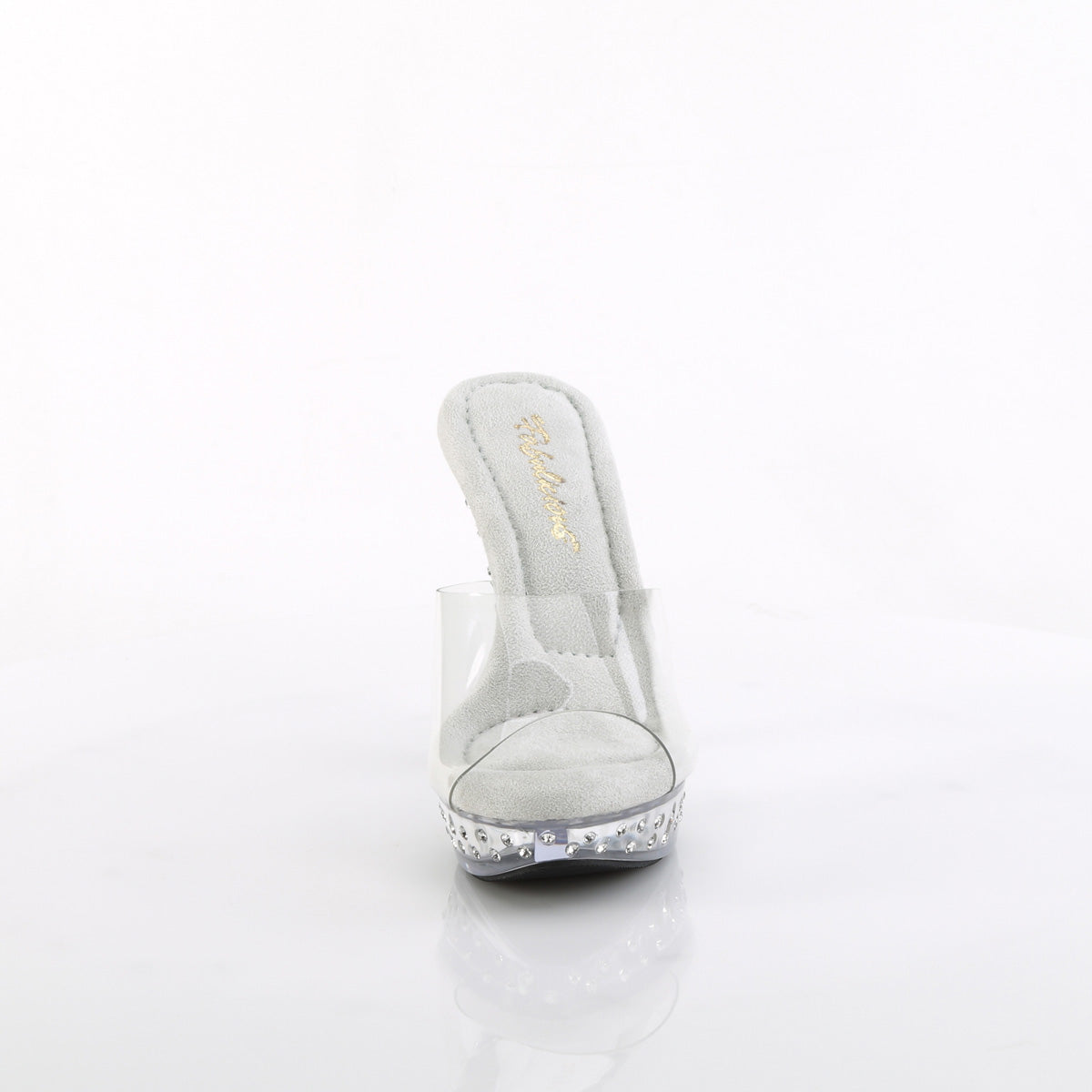 COCKTAIL-501SDT 5" Heel, 1" Rhinestone Studded PF Slide
