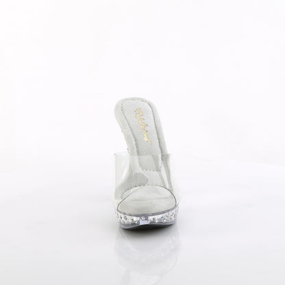 COCKTAIL-501SDT 5" Heel, 1" Rhinestone Studded PF Slide