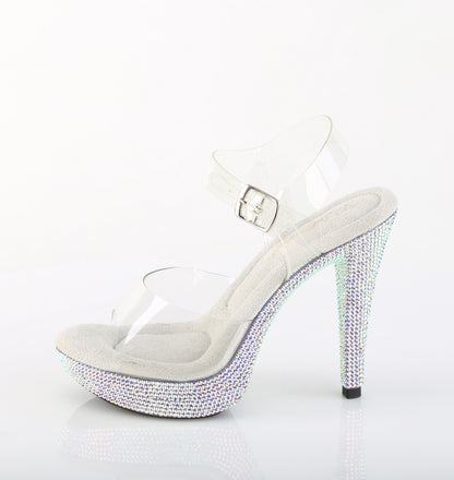 COCKTAIL-508DM 5" Heel, 1" PF Ankle Strap Sandal w/RS