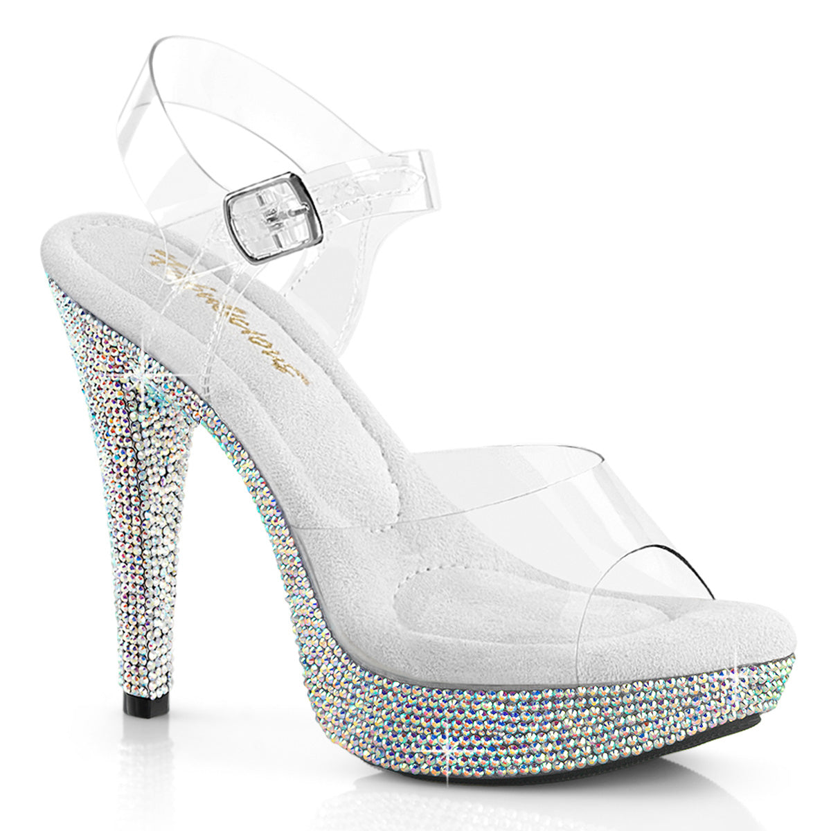 COCKTAIL-508DM 5" Heel, 1" PF Ankle Strap Sandal w/RS