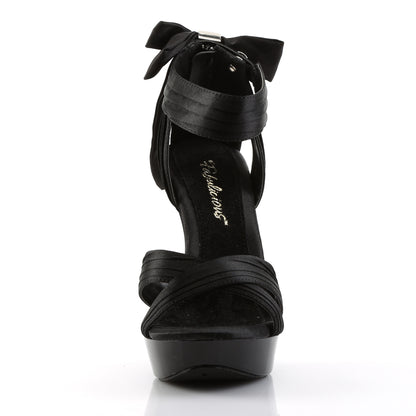 COCKTAIL-568 5" Heel, 1" PF Criss Cross Pleated Straps Close Back Sandal