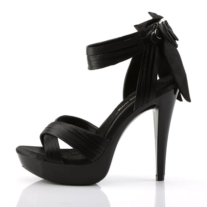 COCKTAIL-568 5" Heel, 1" PF Criss Cross Pleated Straps Close Back Sandal
