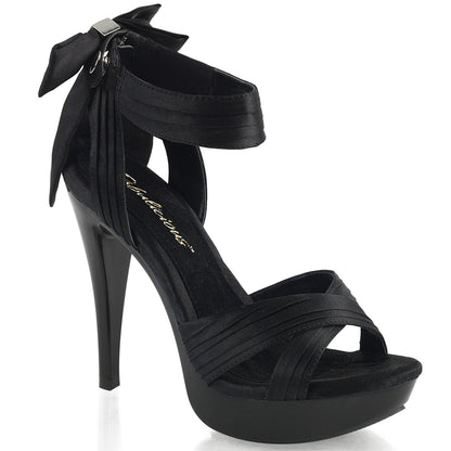 COCKTAIL-568 5" Heel, 1" PF Criss Cross Pleated Straps Close Back Sandal