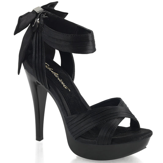 COCKTAIL-568 5" Heel, 1" PF Criss Cross Pleated Straps Close Back Sandal