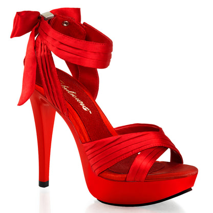 COCKTAIL-568 5" Heel, 1" PF Criss Cross Pleated Straps Close Back Sandal