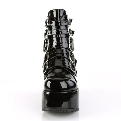 CONCORD-57 *4 1/4" PF Ankle Boot w/ Multi Buckle Straps, Back Zip