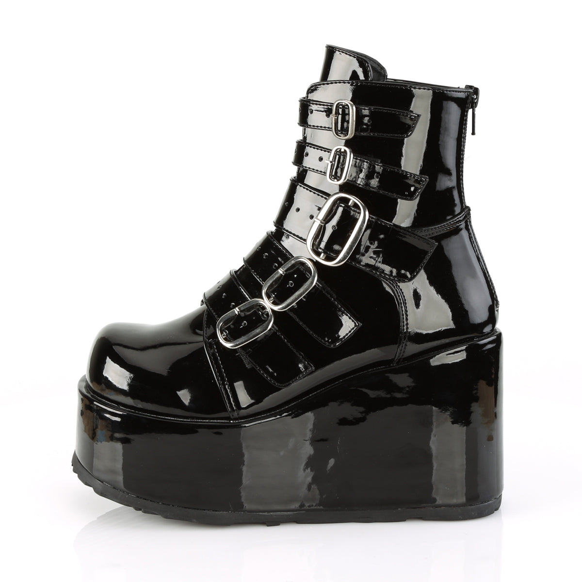 CONCORD-57 *4 1/4" PF Ankle Boot w/ Multi Buckle Straps, Back Zip