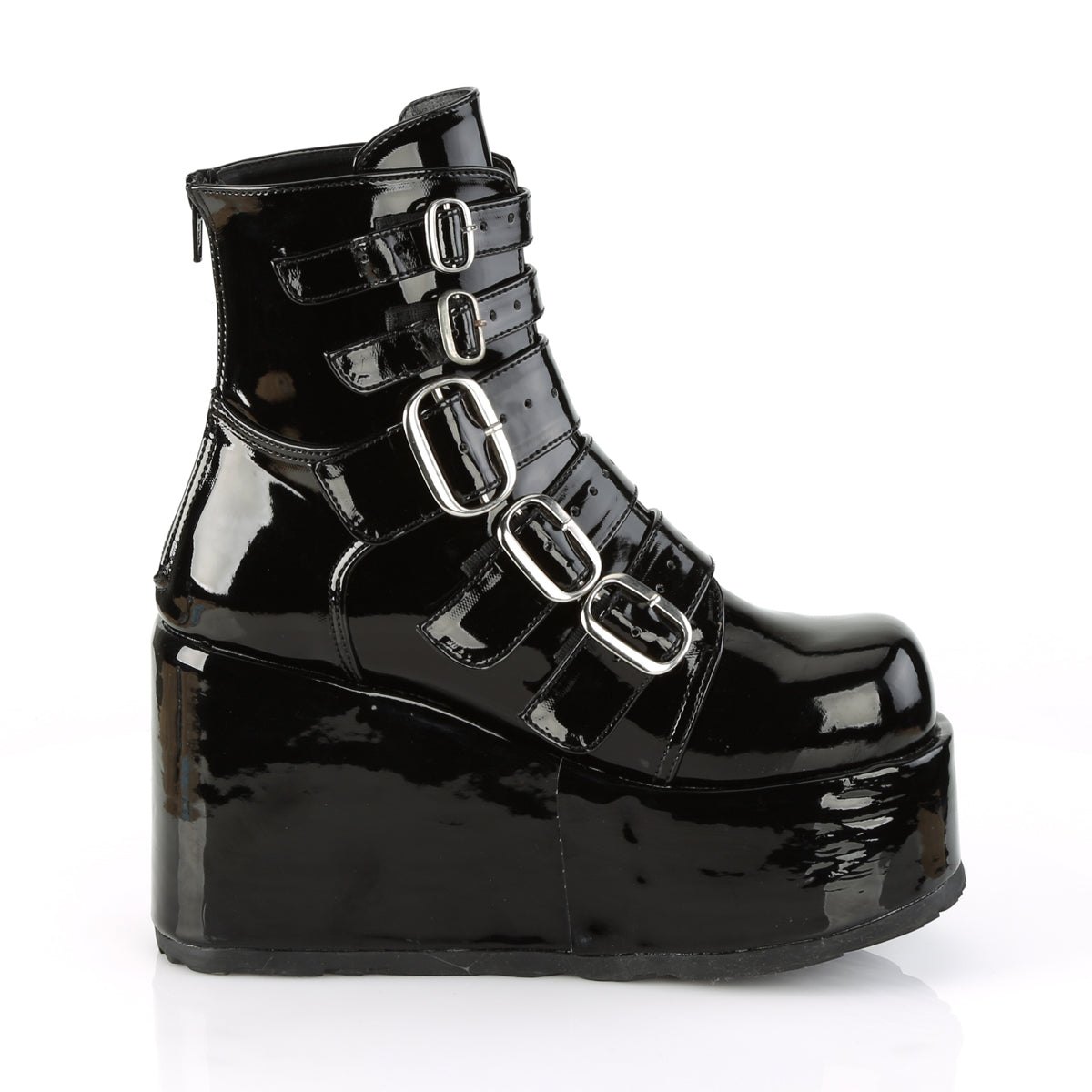 CONCORD-57 *4 1/4" PF Ankle Boot w/ Multi Buckle Straps, Back Zip
