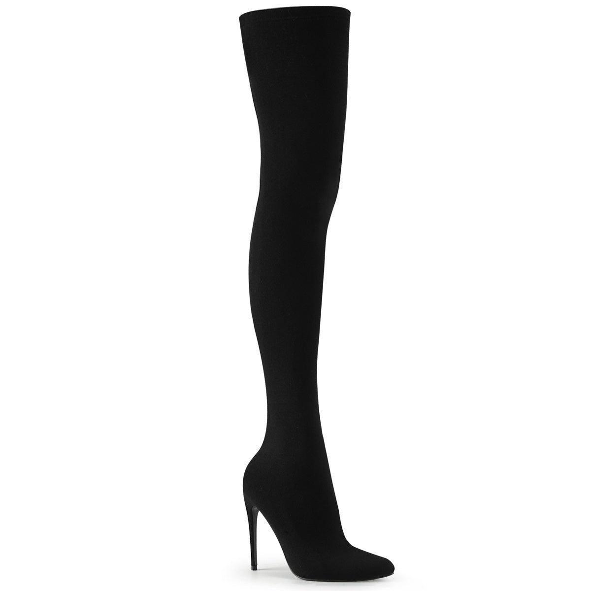 COURTLY-3005 5" Stretch Pull-On Thigh High Boot