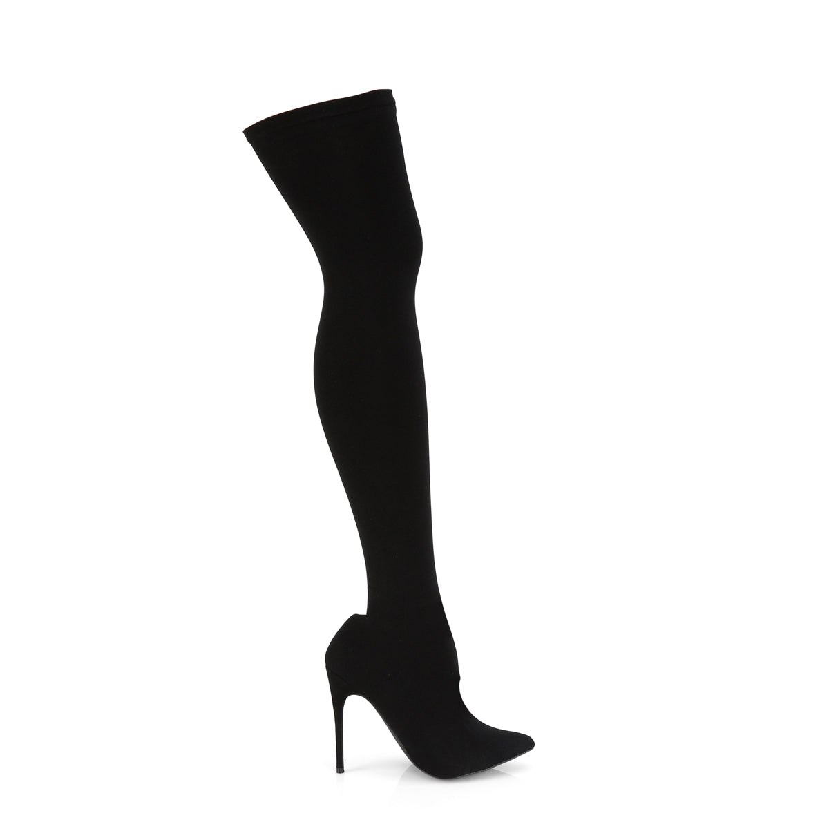 COURTLY-3005 5" Stretch Pull-On Thigh High Boot