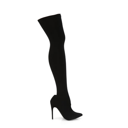COURTLY-3005 5" Stretch Pull-On Thigh High Boot