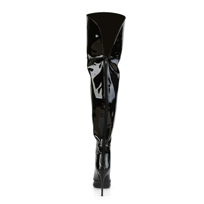 COURTLY-3012 5" Stretch Thigh High Boot, Back Zip