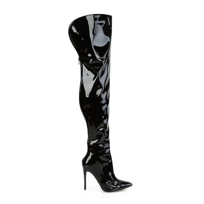 COURTLY-3012 5" Stretch Thigh High Boot, Back Zip