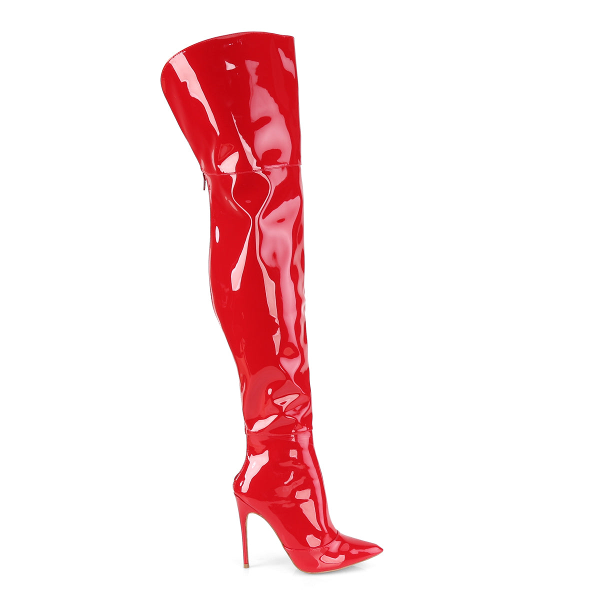 COURTLY-3012 *5" Stretch Thigh High Boot, Back Zip