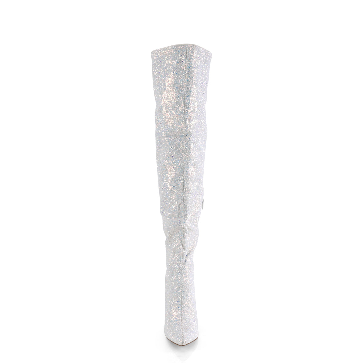 COURTLY-3015 5" Glitter Thigh High Boot, 1/3 Side Zip